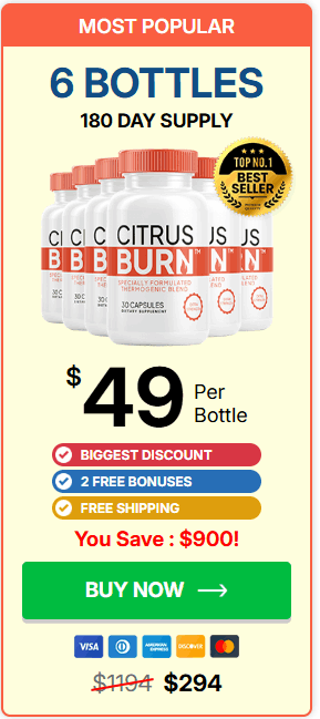 CitrusBurn 6 bottle